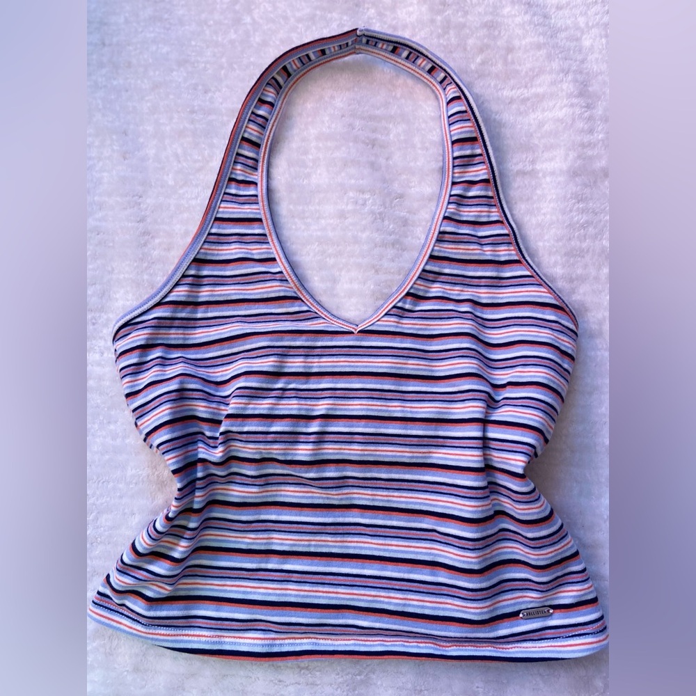 Stripped halter top